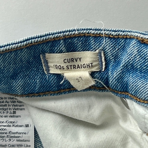 Madewell Curvy 90s Straight Jean, Size 27 - Picture 5 of 5